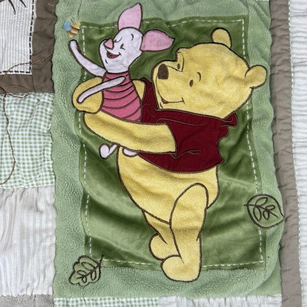 VTG Winnie the Pooh Baby Crib Blanket Patchwork Tigger Piglet Eeyore Pooh Disney